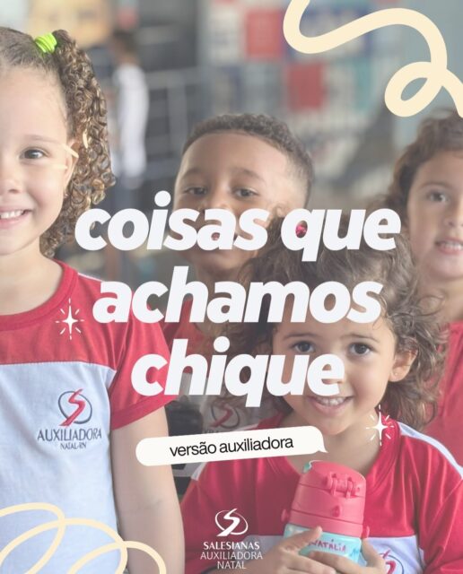 Por aqui, ser chique vai muito além do que se vê. ✨

Está nas experiências que despertam a curiosidade, nos vínculos construídos ao longo do caminho e em tudo aquilo que ajuda nossos alunos a crescerem por inteiro.

Entramos na trend para compartilhar algumas das coisas que achamos chique no Auxiliadora. Mas, acima de tudo, achamos chique crescer em uma escola que acolhe e educa para a vida. 💙

Agora conta para a gente: o que você acha mais chique no Auxiliadora?

#ColégioAuxiliadora #EducaçãoParaAVida #RedeSalesiana