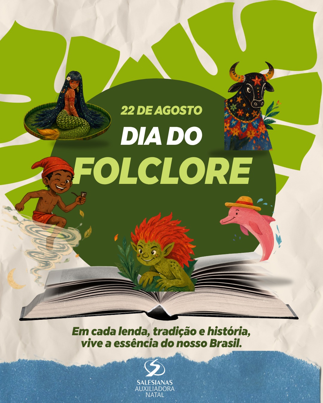 No Colégio Auxiliadora, acreditamos que educar também é valorizar a cultura, preservar memórias e apresentar às novas gerações as histórias que fazem parte da nossa identidade.

No Dia do Folclore reforçamos a importância de manter vivas as tradições, lendas e saberes que atravessam gerações e ajudam nossas crianças e jovens a compreenderem melhor quem somos e de onde viemos.

Celebrar datas como esta também faz parte de uma educação que vai além da sala de aula: uma educação que desperta curiosidade, fortalece vínculos com a nossa cultura e transforma cada aprendizado em uma descoberta. 💙

#diadofolclore #folclorebrasileiro #culturabrasileira #educacao #colegioauxiliadora