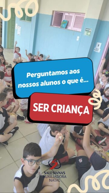 A infância cabe em muitas respostas. Nas que ouvimos hoje, ela apareceu em forma de brincadeira, descoberta, fé e cuidado com o mundo ao redor. 💙

No Auxiliadora, educar vai além do conteúdo: é oferecer um lugar seguro para crescer, acolhimento para ser quem se é, valores para escolher caminhos e consciência para cuidar da nossa Casa Comum.

Neste Dia Nacional da Infância, renovamos o compromisso de proteger o que cada criança tem de mais precioso: o direito de viver plenamente essa fase da vida. ✨
