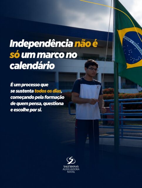A independência de um país não se constrói apenas em um momento histórico. Ela se fortalece todos os dias, na formação de pessoas capazes de pensar, questionar e fazer escolhas conscientes.
No Auxiliadora, acreditamos que educar também é preparar crianças e jovens para exercerem sua autonomia, compreenderem o mundo e participarem ativamente da construção de uma sociedade mais justa e livre.
Porque cada estudante que aprende a pensar por conta própria representa um novo passo para o futuro do Brasil. 🇧🇷
Feliz 7 de Setembro!
