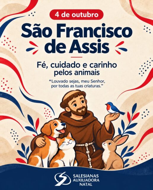 Hoje é dia de São Francisco de Assis, o santo que nos ensinou a olhar para cada criatura com ternura e respeito! 🐾
Para celebrar, separamos alguns cliques dos nossos alunos com seus companheiros pets, e é impossível não se encantar com tanto carinho, tanta alegria e tanta amizade. Os animais nos ensinam, todos os dias, sobre fidelidade, cuidado e amor sem medida, valores que a gente também cultiva aqui no Auxiliadora ao educar para o respeito a toda a criação.
Deslize pra ver todas as fotos e conte pra gente nos comentários: qual foi o pet que mais roubou o seu coração? 💙🐶🐴🐈