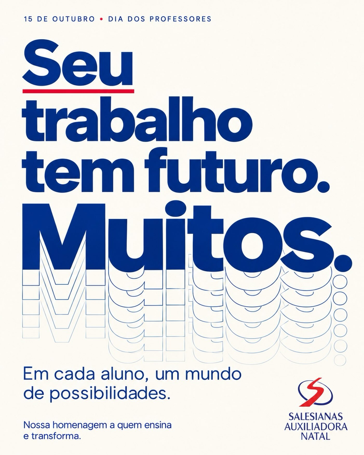 Seu trabalho tem futuro. Muitos. 

Todo dia, dentro de cada sala de aula, um professor planta algo que vai florescer muito além dos muros da escola: na escolha de uma profissão, na forma de enxergar o mundo, na confiança de um aluno que passou a acreditar em si mesmo porque alguém acreditou primeiro. No Dia dos Professores, o Instituto Maria Auxiliadora agradece a cada educador e educadora que, com paciência, afeto e dedicação, enxerga em cada estudante um mundo de possibilidades e ajuda a transformar esse potencial em futuro. Obrigada por ensinar, por cuidar e por transformar vidas. 

Feliz Dia dos Professores! 💙